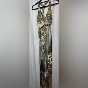 Women’s Maxi  Navy Black with Gold